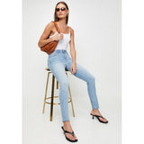 Guess Womens Mid Rise Curve Jeans In Light Wash