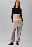 Calvin Klein Unisex Monologo French Terry Jogger In Grey