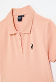 Polo Girls Gabriella Short Sleeve Golfer Dress In Dusty Pink