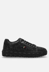Mazerata Mens Pigale 10 Rhinestone Sneaker In Black