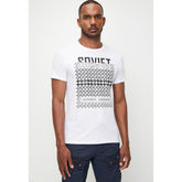 Soviet Mens Vivid Fashion T-Shirt In White