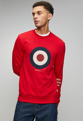 Ben Sherman Target Crew Sweater In Red
