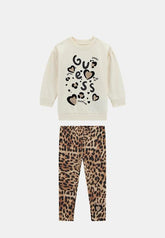 Guess Kids Ls/Leggings 2Pc Leopard Set