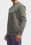 Jeep Mens Core Applique Fleece Crewneck Green