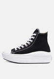 Converse Ladies Ctas Move High Canvas Shoes In Black And White