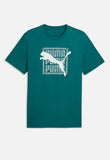 Puma Men Graphic Wording Tee M Emerald