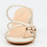 Miss Black Womens Bardot 10 Heels In Ivory