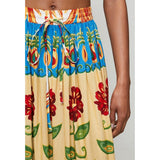 Mandi Womens Skirt In Yellow Multi