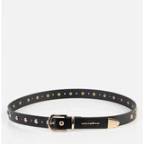Sissy boy Womens Slimsy Belt In Black With Gold