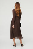 Izabel London Womens Combination Maxi Dress In Chocolate