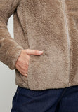 Stella Morgan Long Sleeve Zip Through Teddy Jacket In Mocha
