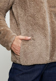 Stella Morgan Long Sleeve Zip Through Teddy Jacket In Mocha