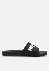 Replay Mens Up Emboss Sandals in Black & White