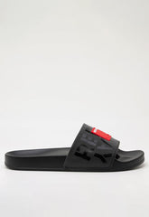 Replay Mens Up Label Slides In Black & Red