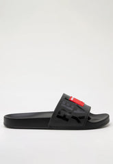 Replay Mens Up Label Slides In Black & Red