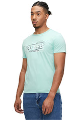 Guess A79000 Mns Ss Cn Box Logo Tee Blue