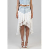 Sissy Boy Boy Aimee High Low Denim Skirt In Light Vintage