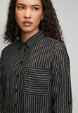 Stella Morgan Long Sleeve Button Through Sheer In Black