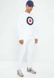 Ben Sherman Mens Target Crew Sweater White