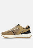 Polo Ladies Jacquard Monogram Runner Shoes In Stone