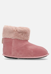 Hush Puppies Ladies Casa Slipper Boot In Pink