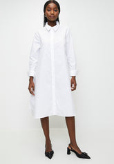 Polo Zuri LS Shirt Dress In White