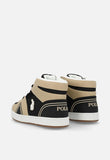 Polo Boys Colour Block High Top Sneaker In Black