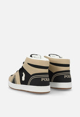 Polo Boys Colour Block High Top Sneaker In Black