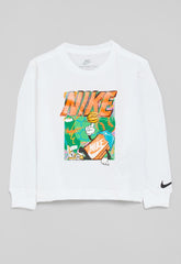 Nike Boys Bball Long Sleeve T-shirt In White