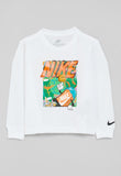 Nike Boys Bball Long Sleeve T-shirt In White