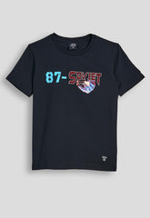 Soviet Boys Short Sleeves Crew Fashion T-Shirts In Navy