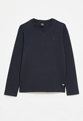 Soviet Boys Talon Long Sleeves V-Neck T-Shirt In Navy