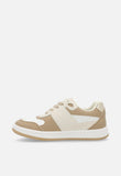 Polo Girls Colour Block Court Sneaker In Stone