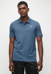 Puma 689083 Mens Ess Small Logo Pique Polo Shirt Blue