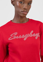 Sissy boy Womens Logo Sweatshirt With Cursive In Red