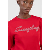 Sissy boy Womens Logo Sweatshirt With Cursive In Red