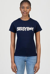 Sissy boy Ladies Star Girl Regular T-Shirt In Navy