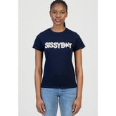 Sissy boy Ladies Star Girl Regular T-Shirt In Navy
