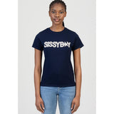 Sissy boy Ladies Star Girl Regular T-Shirt In Navy