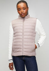 Polo Womens Bailey Sleeveless Puffer Jacket In Rose Taupe