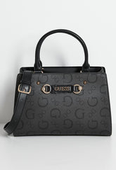 Guess Lacy Satchel Bag In Coal