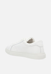 Polo Ladies Classic Leather Sneakers In White