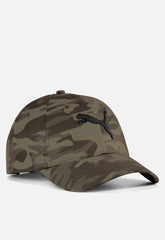 Puma Mens Essential Elevated Aop Baseball Cap In Olive