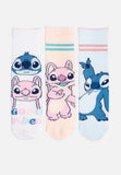 Kids 3 Pcs Anklet Sock Lilo And Stitch Multi 6-8 1/2 Years