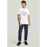 G-Star Raw Mens White Hd Print R T-Shirt
