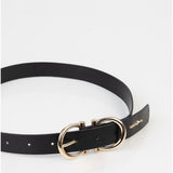 Sissy Boy Baily Fashion Belt With Twin Buckle In Black