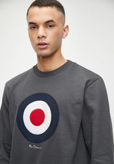 Ben Sherman Mens Target Crew Sweater Charcoal