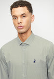 Polo Mens Geo Printed Long Sleeve Shirt In Green