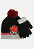 Boys 2Pc Beanie & Glove Set Spiderman Black