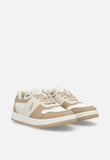 Polo Girls Colour Block Court Sneaker In Stone